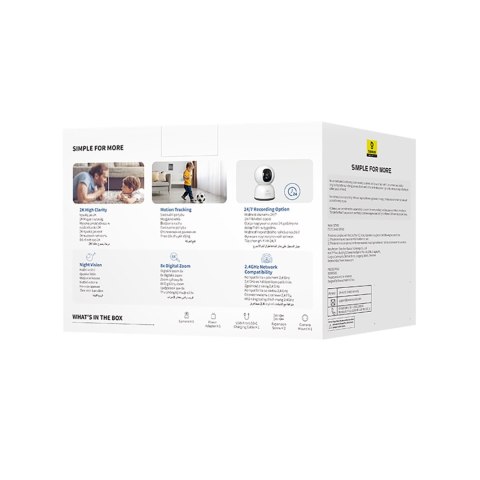 Kamera wewnętrzna Security P1 Lite do monitoringu microSD Wi-Fi 2K - biała