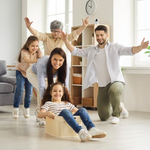 Kamera wewnętrzna Security P1 Lite do monitoringu microSD Wi-Fi 2K - biała