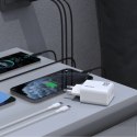 Ładowarka sieciowa GaN z kablem USB-C 1m 65W -biała