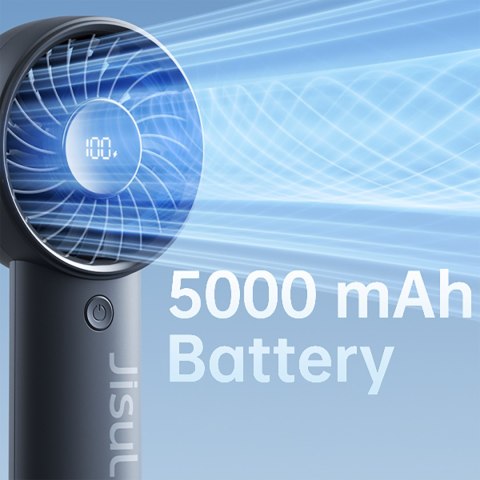 Mini wentylator wiatraczek ręczny USB-C 5000mAh - czarny