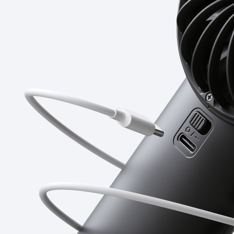 Mini wentylator wiatraczek ręczny USB-C 5000mAh - czarny