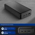 Powerbank 30000mAh 30W USB-A USB-C - czarny