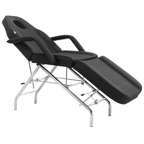 Fotel kosmetyczny do masażu tatuażu SPA MATERA - czarny