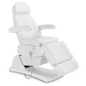Fotel kosmetyczny do tatuażu masażu spa elektryczny 3 silniki 200 W LATINA - biały