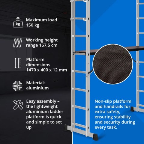 Rusztowanie drabinowe składane 3w1 do 3.8 m