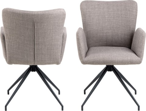 Krzesło Laura z podłokietnikami szary