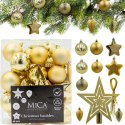 BOMBKA DEKORACYJNA PLASTIKOWA BEZPIECZNA 40SZT ZŁOTA MICA