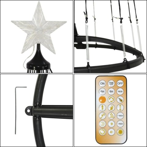 CHOINKA DEKORACYJNA 550LED CIEPŁY BIAŁY 300CM BLACK