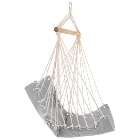 HAMAK FOTEL WISZĄCY BRAZYLIJSKI 100x50CM NATURA Z WSZYTĄ PODUSZKĄ SZARY