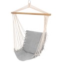 HAMAK FOTEL WISZĄCY BRAZYLIJSKI 100x50CM NATURA Z WSZYTĄ PODUSZKĄ SZARY