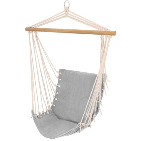 HAMAK FOTEL WISZĄCY BRAZYLIJSKI 100x50CM NATURA Z WSZYTĄ PODUSZKĄ SZARY