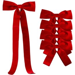 KOKARDA DEKORACYJNA CZERWONA 2x19x48CM 4SZT MICA