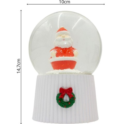 KULA ŚNIEŻNA GRAJĄCA 147MM LED MIKOŁAJ