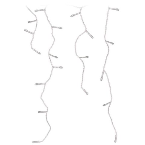 LAMPKI CHOINKOWE KURTYNA ŚWIETLNA ZEW 180 LED STEROWNIK TIMER CIEPŁY BIAŁY KABEL TRANSPARENTNY