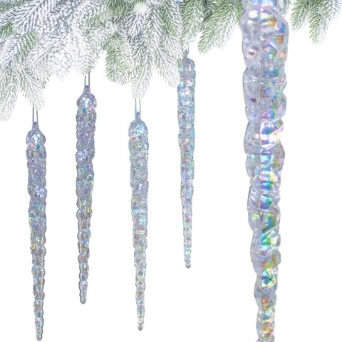 SOPLE LODU KRYSZTAŁOWE DEKORACJA WISZĄCA 30CM 4SZT