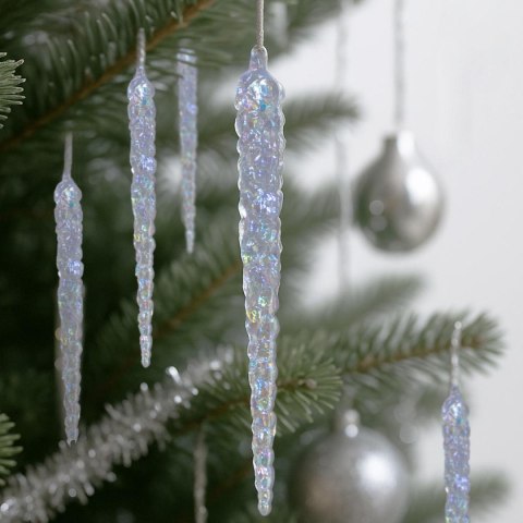 SOPLE LODU OPALIZUJĄCE DEKORACJA WISZĄCA 25 CM 6 SZT