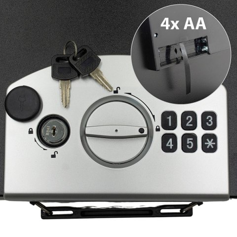 SEJF Z ZAMKIEM CYFROWYM 32,4x12,7x25,5CM 1068756 SASKA GARDEN