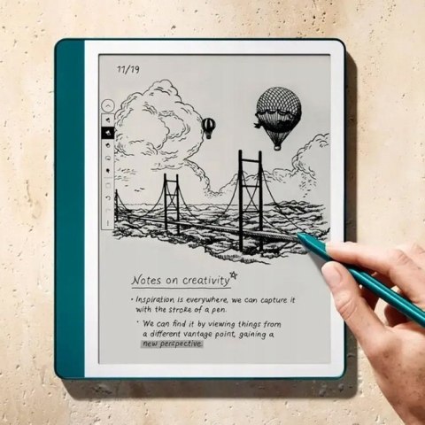 Ebook New Kindle Scribe - 2024 release 10.2" glare-free 64GB Wi-Fi (Without Lockscreen Ads) with Premium Pen Jade