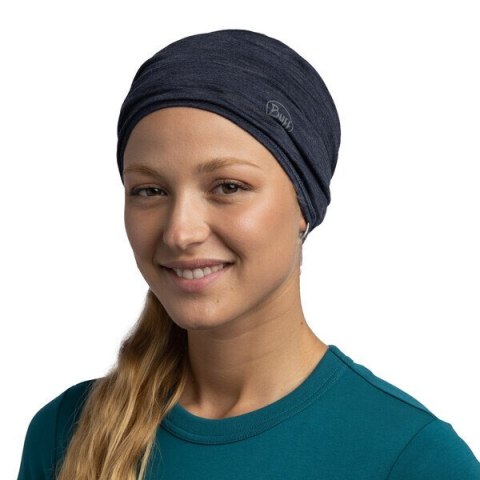 Bandana BUFF MERINO LIGHTWEIGHT SOLID SOLID NIGHT BLUE