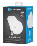 NATEC MYSZ WERTYKALNA CRAKE 2 BEZPRZEWODOWA 2400DPI BT 5.2 +2.4GHZ BIAŁA