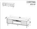 Szafka RTV EF CORTINA 180x40x60 czarny