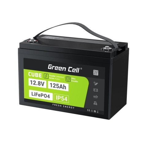 GREEN CELL AKUMULATOR LIFEPO4 CUBE 125AH 12V/12.8V 1600WH LFPGC12V125AH