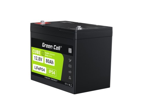 GREEN CELL AKUMULATOR LIFEPO4 CUBE 80AH 12V/12.8V 1024WH LFPGC12V80AH