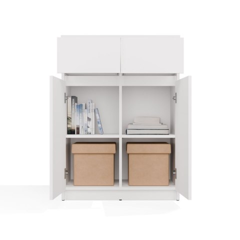 Komoda Malwa 2DD2S Szafka 2 Drzwi 2 Szuflady Do Salonu BIAŁY