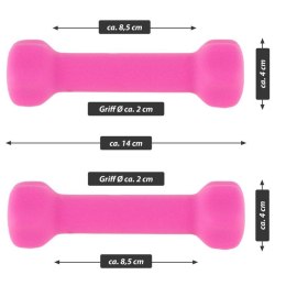 MAXXIVA Zestaw hantli z pokrowcem neoprenowym 2 x 0,5 kg, ró