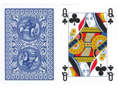 Modiano 100% plastik, złote trofeum - niebieski tył