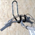 Uchwyt rowerowy DOUBLE HOOK, 11 x 37 x 19 cm, metalowy