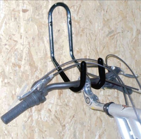 Uchwyt rowerowy DOUBLE HOOK, 11 x 37 x 19 cm, metalowy