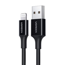 Kabel przewód USB-A - iPhone Lightning MFi 2.4A 2m - czarny