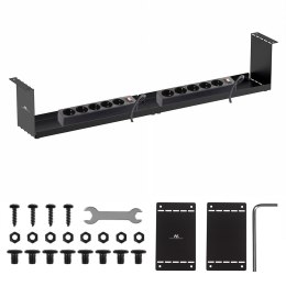 MACLEAN KOMPAKTOWY ORGANIZER PODBIURKOWY NA KABLE, MAX. OBCIĄŻENIE 5KG, CZARNY MC-107 B