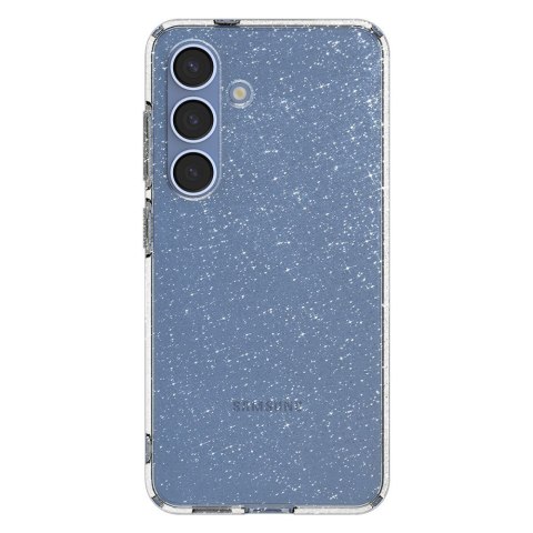 Etui na Samsung Galaxy S25 Liquid Crystal - brokatowo przezroczyste