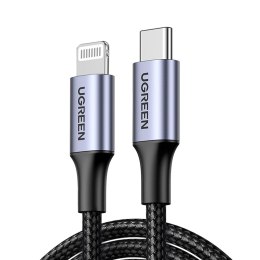 Kabel przewód Lightning - USB-C MFi 1.5 m - szary