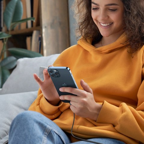 Kabel przewód do iPhone Lightning - USB-C 2.0 MFi 1m - szary