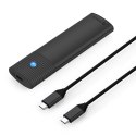 Kieszeń obudowa na dysk PWM2 M.2 NGFF SATA USB-C 5Gb/s - czarna