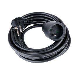 Przedłużacz elektryczny z uziemieniem 1 gniazdo 5m - czarny