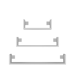 Regał Ścienny Wiszący MOBI 3P BIAŁY