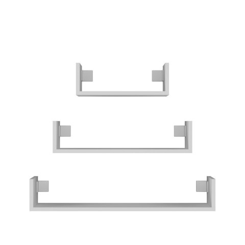 Regał Ścienny Wiszący MOBI 3P BIAŁY