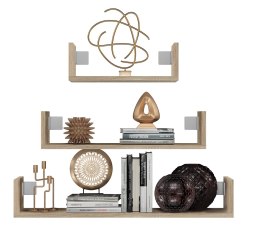 Regał Ścienny Wiszący MOBI 3P DĄB SONOMA