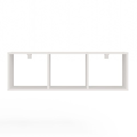 Regał Wiszący COBI 1X3 - Nowoczesna Półka Ścienna 3 Komory Biel Mat