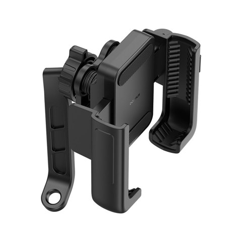 Uchwyt motocyklowy z amortyzacją na telefon do lusterka - czarny