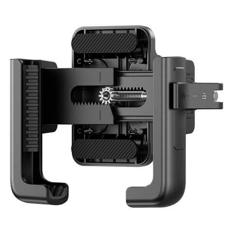 Uchwyt motocyklowy z amortyzacją na telefon do lusterka - czarny