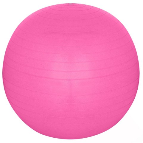 PIŁKA GIMNASTYCZNA DO ĆWICZEŃ FITNESS 65CM ANTIBURST RÓŻOWA