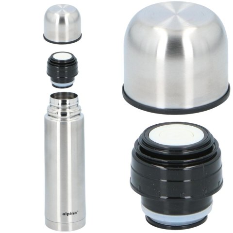 TERMOS TERMICZNY TURYSTYCZNY ALPINA 480ML SREBRNY