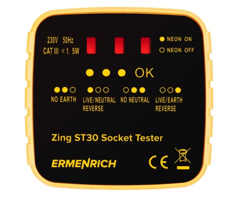 Tester do gniazd sieciowych Ermenrich Zing ST30