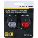 ZESTAW SILIKONOWYCH LAMP ROWEROWYCH LED PRZÓD I TYŁ BLACK DUNLOP