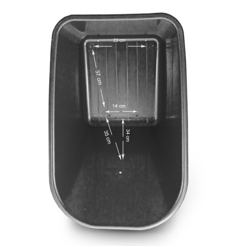 Duża Plastikowa misa do taczki Koryto do wózka ogrodowego PVC 100 L